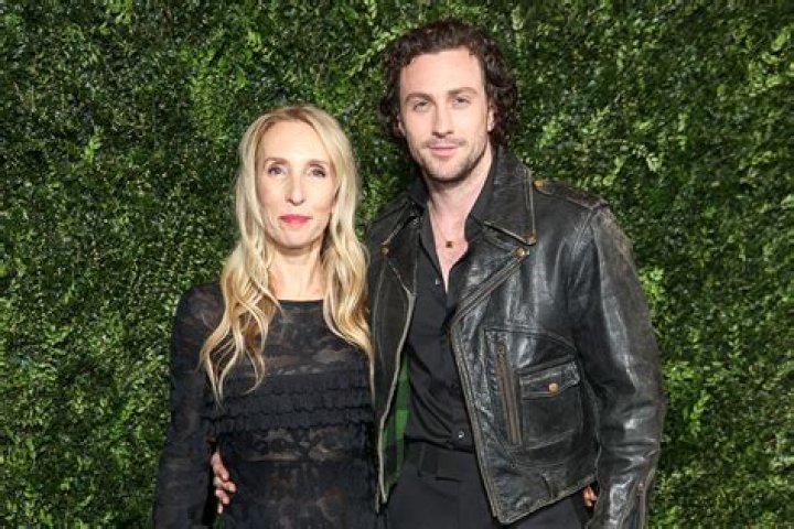 Aaron and Sam Taylor-Johnson at a boutique in London