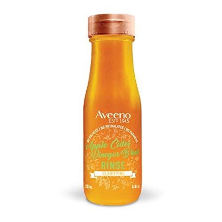 Aveeno Clarifying Apple Cider Vinegar In-Shower Rinse, $9, drugstores