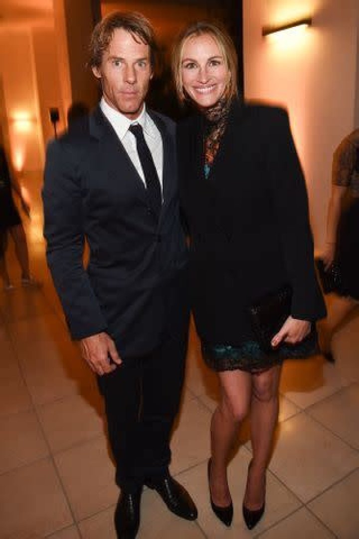 Danny Moder, left, and Julia Roberts backstage in the green room at the 66th Primetime Emmy Awards at the Nokia Theatre L.A. Live, in Los Angeles 66th Primetime Emmy Awards - Green Room, Los Angeles, USA - 25 Aug 2014