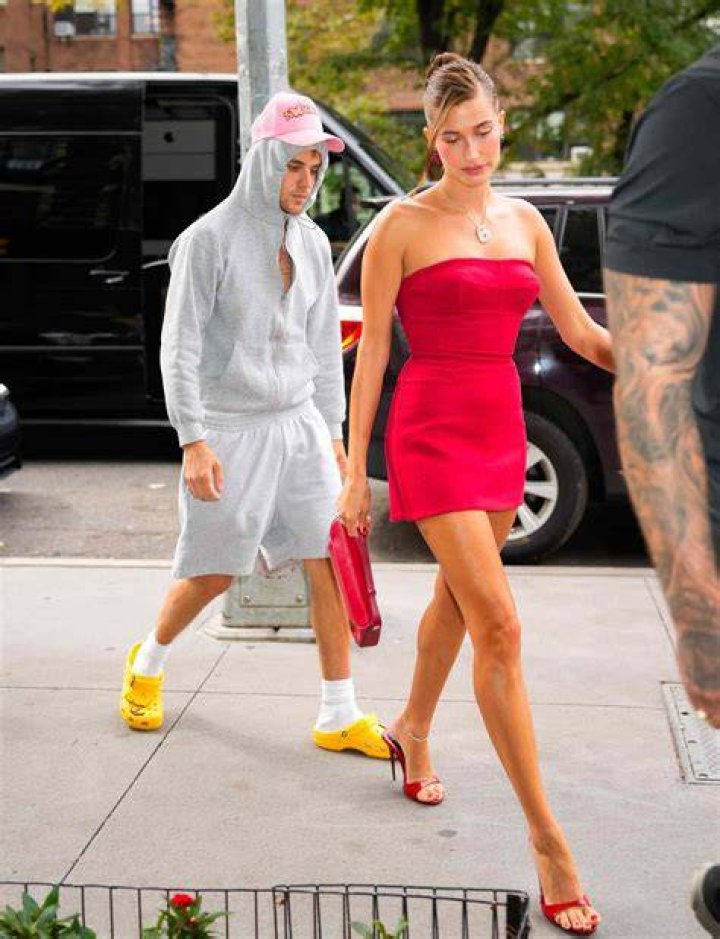 Hailey Baldwin In A Mini-Dress
